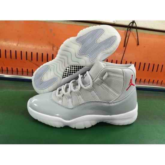 Air Jordan 11 Retro 2018 Men Shoes Cool Grey White Red